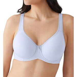 🆕WACOAL Basic Beauty Seamless Spacer Underwire T-Shirt Bra 34DDD Blue #853192